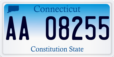 CT license plate AA08255