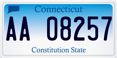 CT license plate AA08257