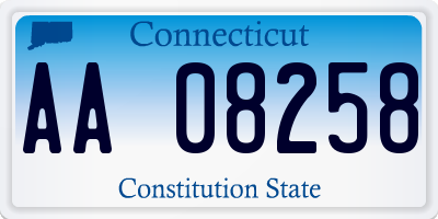 CT license plate AA08258