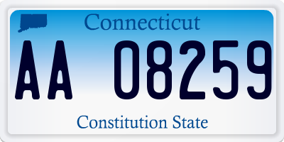 CT license plate AA08259