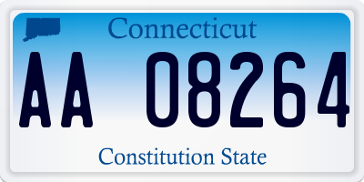 CT license plate AA08264