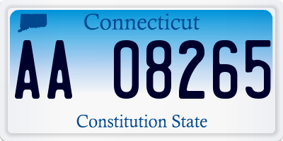 CT license plate AA08265