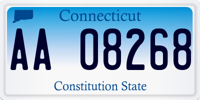 CT license plate AA08268