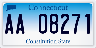 CT license plate AA08271