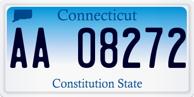 CT license plate AA08272