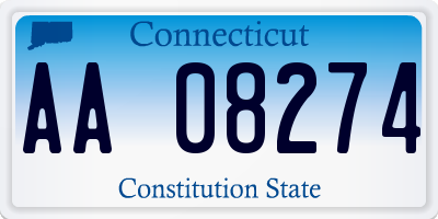 CT license plate AA08274