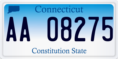 CT license plate AA08275