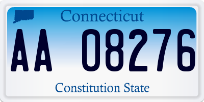 CT license plate AA08276