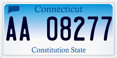 CT license plate AA08277