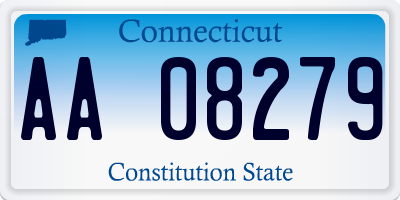 CT license plate AA08279