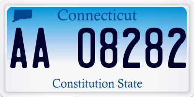 CT license plate AA08282