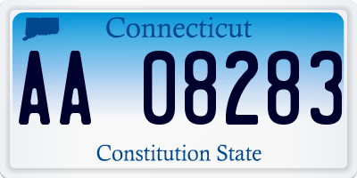 CT license plate AA08283