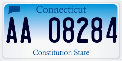 CT license plate AA08284