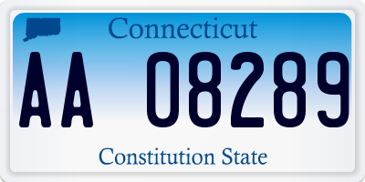 CT license plate AA08289