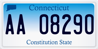 CT license plate AA08290