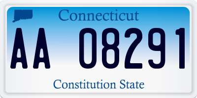 CT license plate AA08291