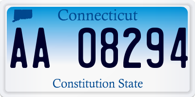 CT license plate AA08294