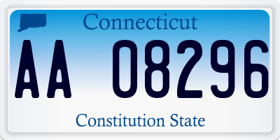 CT license plate AA08296