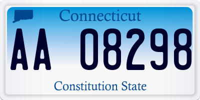 CT license plate AA08298