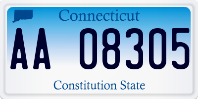 CT license plate AA08305