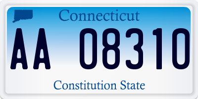 CT license plate AA08310