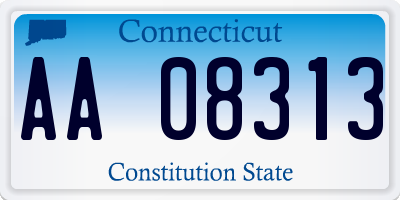 CT license plate AA08313