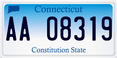 CT license plate AA08319