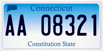 CT license plate AA08321