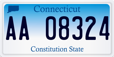 CT license plate AA08324