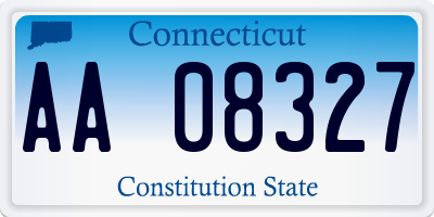 CT license plate AA08327