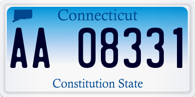 CT license plate AA08331