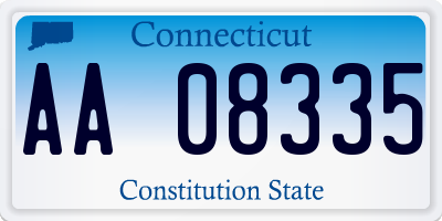 CT license plate AA08335