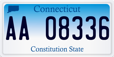 CT license plate AA08336