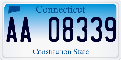 CT license plate AA08339