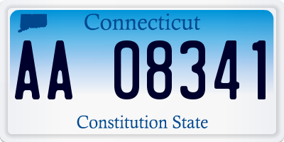 CT license plate AA08341