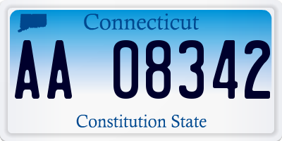 CT license plate AA08342