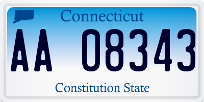 CT license plate AA08343