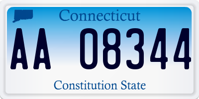 CT license plate AA08344