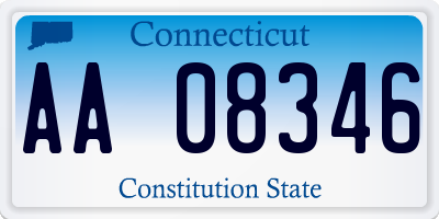 CT license plate AA08346