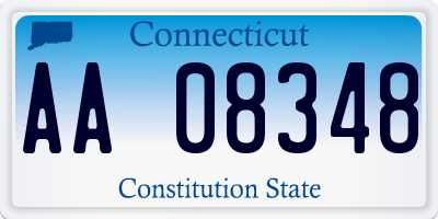 CT license plate AA08348