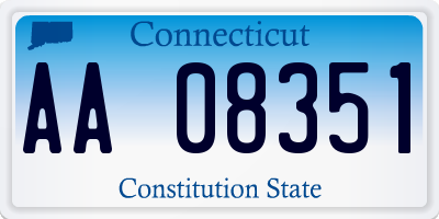 CT license plate AA08351