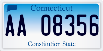 CT license plate AA08356