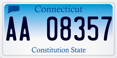 CT license plate AA08357