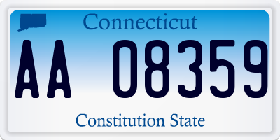 CT license plate AA08359