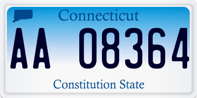 CT license plate AA08364