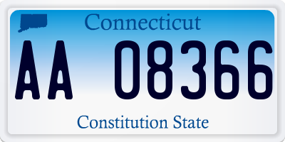 CT license plate AA08366