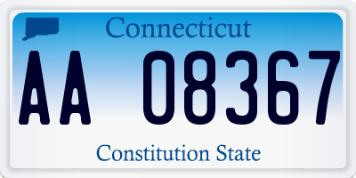 CT license plate AA08367