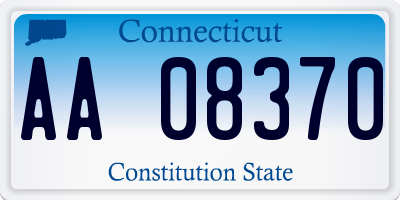 CT license plate AA08370