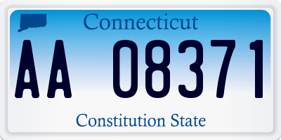 CT license plate AA08371