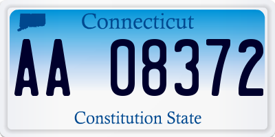 CT license plate AA08372